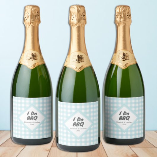 私のBBQ スパークリングワインラベル