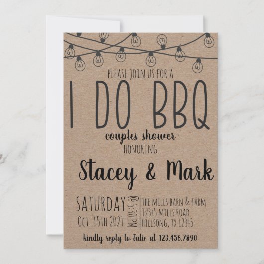 私のBBQ 招待状 (正面)