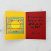 私のBFFの挨拶状 カード (内部)