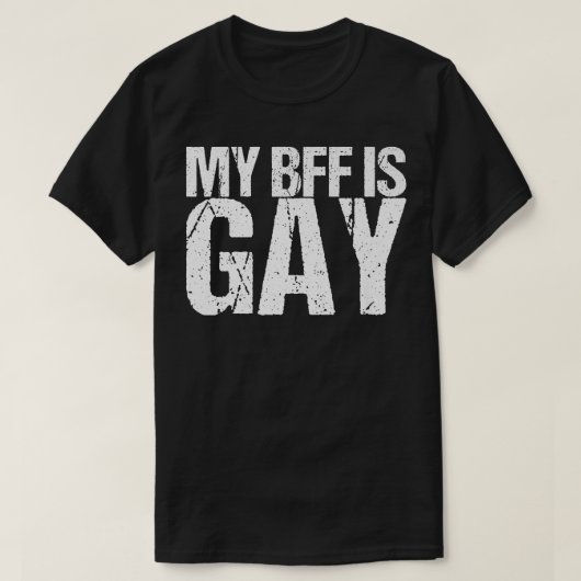 私のBffはゲイLGBTQ Tシャツ (デザイン正面)