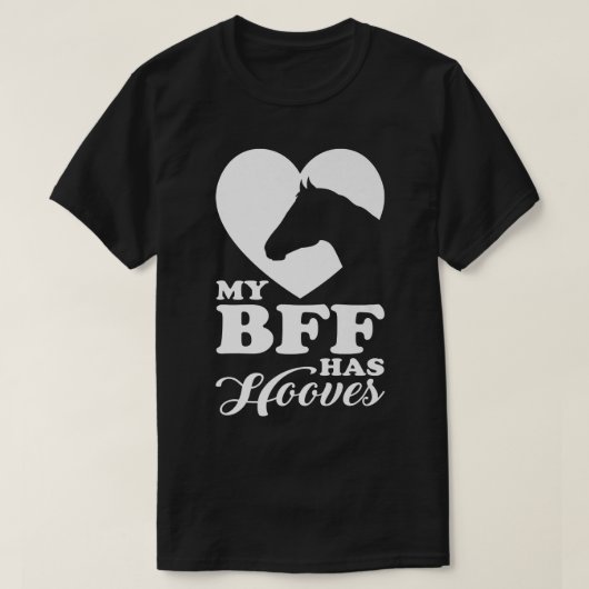 私のBFFは馬に乗っている Tシャツ (デザイン正面)