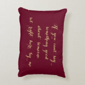 私のBffゴシップ愛おもしろい者の枕のすぐ隣に座る アクセントクッション (裏面(縦))