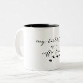 私のBirthstoneはコーヒー豆のマグです ツートーンマグカップ (正面左)