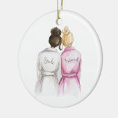 私のBMですか。 DkのBrのパンの花嫁Blのパンの女中 セラミックオーナメント (左)