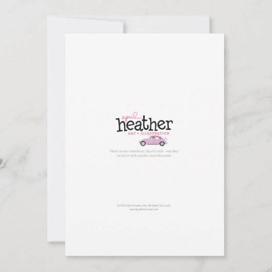 私のBMですか。 DkのBrのパンの花嫁Dk Blのパンの女中 サンキューカード (裏面)