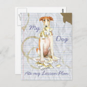 私のBorzoiの食べレッスンプラン ポストカード (正面/裏面)