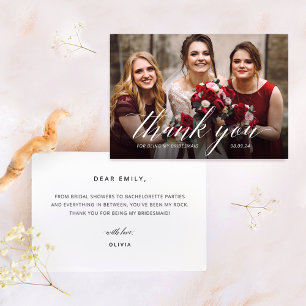 私のBridesmaid Photo Cardをありがとう 招待状