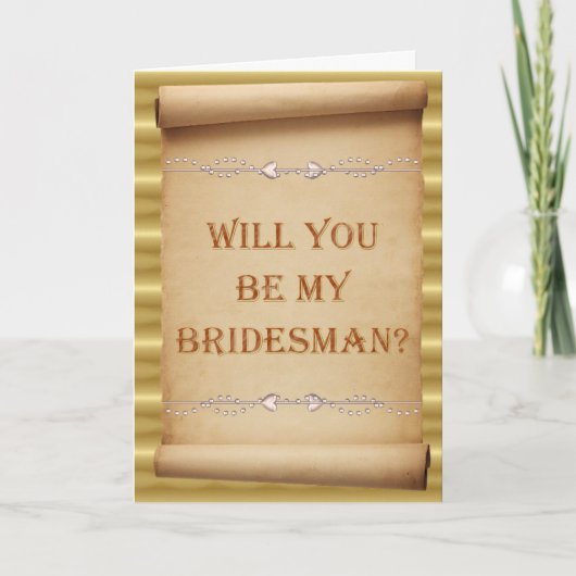 私のBridesmanですか。 Bridesmanの要求 招待状 (正面)