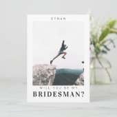 私のBridesman Minimalistの写真にモダンなる 招待状 (スタンド正面)