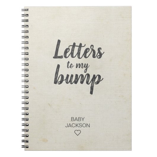 私のBump Keepsake Pregnancy Journalへの手紙 ノートブック (正面)