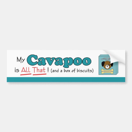 私のCavapooはすべてそれです! バンパーステッカー (正面)