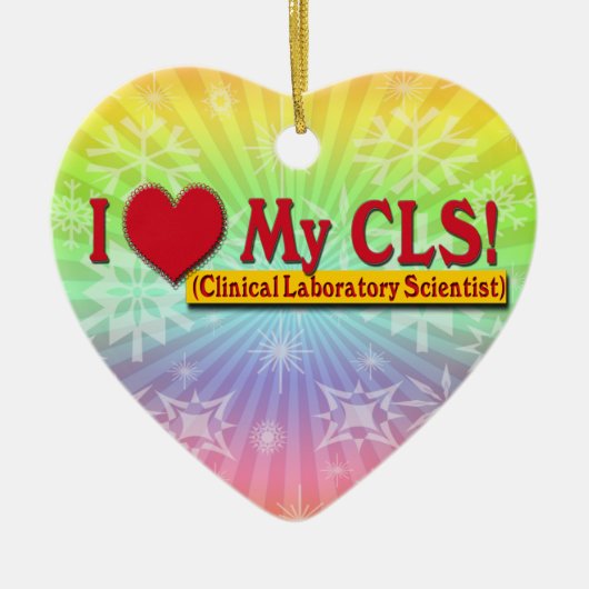 私のCLSラボハート セラミックオーナメント (正面)