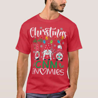 私のCNMグノミーと女性のクリスマスナースステトス Tシャツ