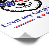 私のCorgiはカマラハリス大統領選挙を愛している ポスター (角)