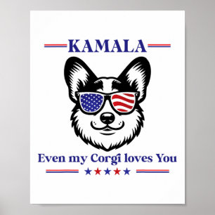私のCorgiはカマラハリス大統領選挙を愛している ポスター