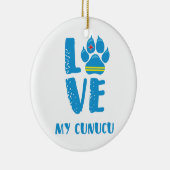 私のCUNUCU (青い手紙) -オーナメントを愛して下さい セラミックオーナメント (右)
