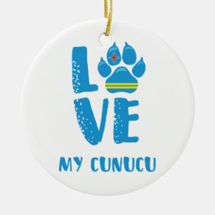 私のCUNUCU (青い手紙) -オーナメントを愛して下さい セラミックオーナメント