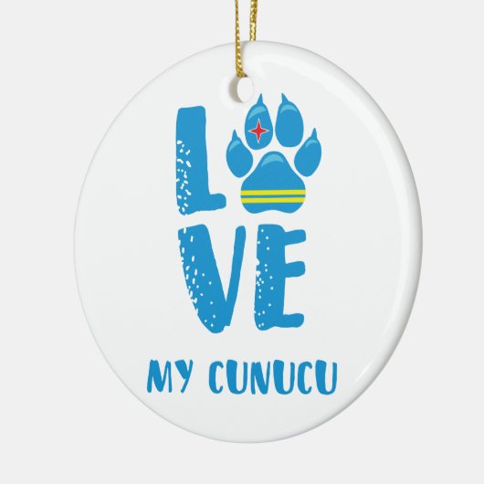 私のCUNUCU (青い手紙) -オーナメントを愛して下さい セラミックオーナメント (左)