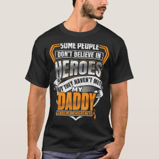 私のDadysの戦いは私のFight白血病認識度 Tシャツ