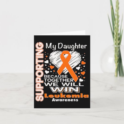 私のDauをサポートするオレンジリボン白血病認識度 カード (正面)