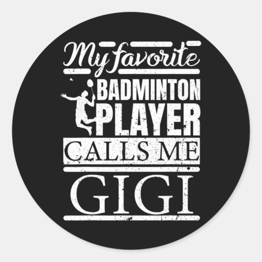 私のDmintonお気に入りのプレーヤーはギギと呼ぶ ラウンドシール (正面)