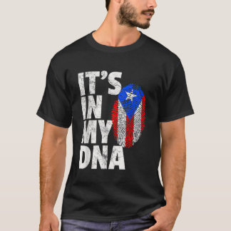 私のDNAでプエルトリコ国旗TシャツメンズW Tシャツ