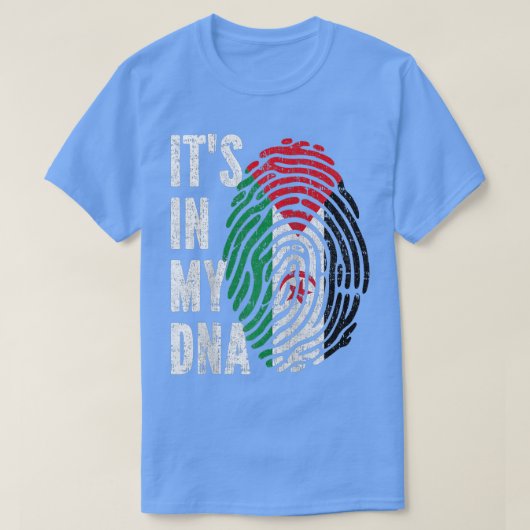 私のDNAで西サハラ国旗のサーラウィラグランB Tシャツ (デザイン正面)