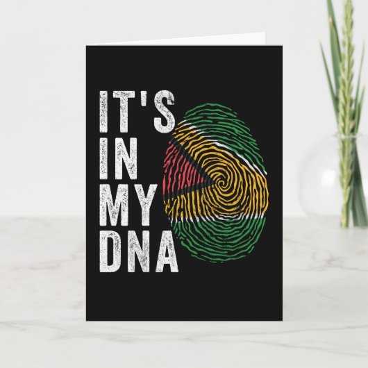 私のDNAにある – ガイアナ国旗 カード (正面)