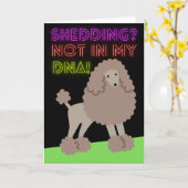 私のDNAにない可愛いプードル カード (黄色い花)