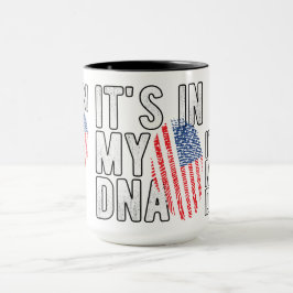 私のDNAにはアメリカが マグカップ