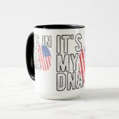 私のDNAにはアメリカが マグカップ (正面左)