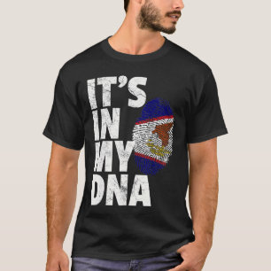 私のDNAにはアメリカ領サモアの旗 サモアンの誇り Roo Tシャツ