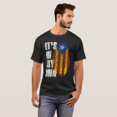 私のDNAにはカタルーニャ フラグ カタルーニャ人 Tシャツ (正面フル)