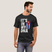 私のDNAにはキューバの旗 キューバの誇り メンズ レディース R Tシャツ (正面フル)