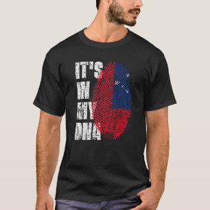 私のDNAにはサモアの誇りが刻まれている サモア国旗 サモアン Tシャツ