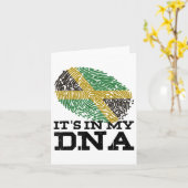 私のDNAにはジャマイカの血が流れている ジャマイカ国旗 バケーション ギフト カード (黄色い花)