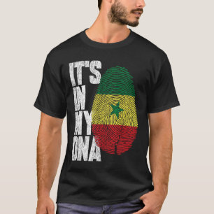 私のDNAにはセネガルへの誇り セネガル国旗 Tシャツ