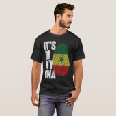 私のDNAにはセネガルへの誇り セネガル国旗 Tシャツ (正面フル)