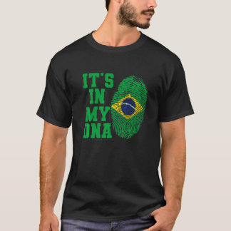 私のDNAにブラジル国旗をカットヴィンテージブラジル Tシャツ