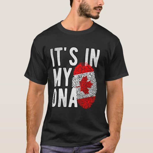 私のDNAに刻まれている カナダ Tシャツ (正面)