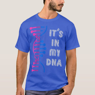 私のDNAのバイセクシュアリティ国旗LGBT Biプライド月 Tシャツ
