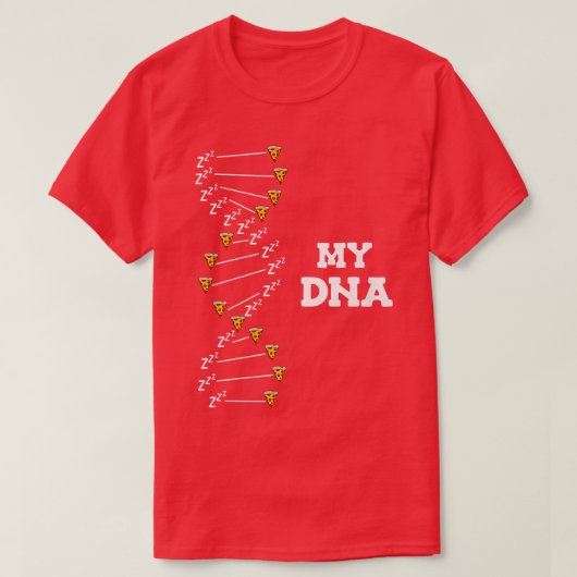 私のDnaはピザと睡眠10462413 Tシャツ (デザイン正面)