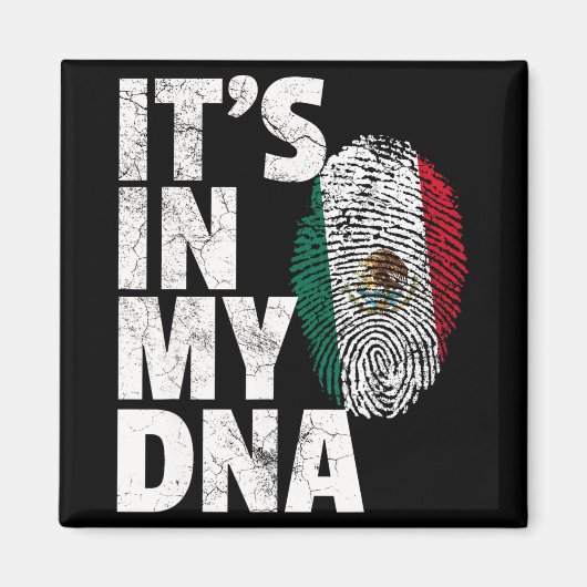 私のDNAはメキシコ国旗 シンコデマヨ G マグネット (正面)