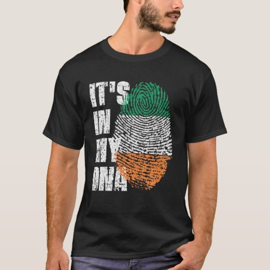 私のDNAアイルランド国旗アイルランド Tシャツ (正面)