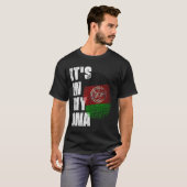 私のDNAアフガニスタン国旗の中にある Tシャツ (正面フル)