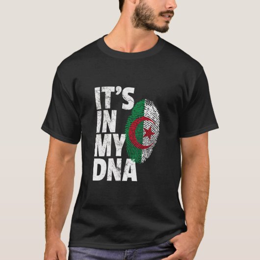 私のDnaアルジェリア国旗の男性の女性 Tシャツ (正面)