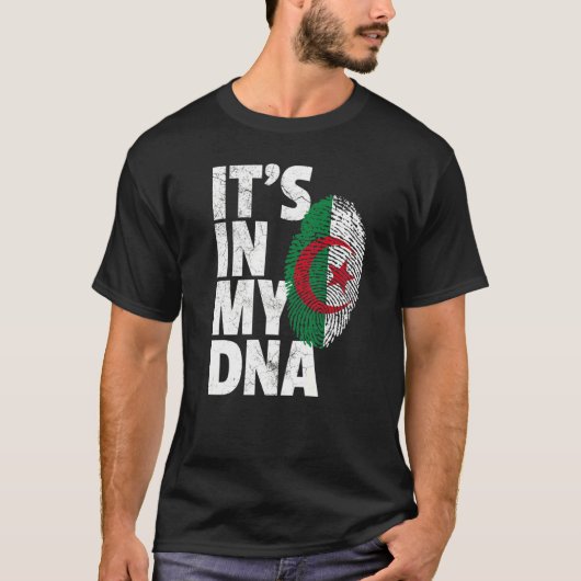 私のDnaアルジェリア国旗の男性の女性 Tシャツ (正面)