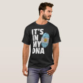 私のDnaアルゼンチン国旗のプライド国 Tシャツ (正面フル)