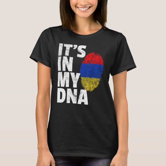 私のDnaアルメニア国旗のプライド国 Tシャツ (正面)