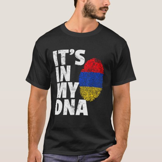 私のDnaアルメニア国旗のプライド国 Tシャツ (正面)